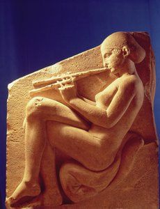 Trono Ludovisi, panel que representa a una mujer tocando una flauta, c.470-60 a.C.